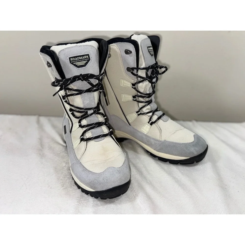 Roadmark Polar Bear PTX Women's 8.5 White Gray Winter Snow Hiking Boots